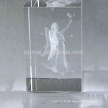 Beautiful 3D laser crystal cube for business gift and decoration